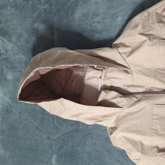 BNWT Columbia Pink Windbreaker Bedder Park Jacket Hood Youth Large - Picture 2 of 3